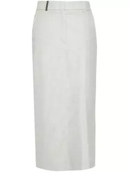 Peserico декорированная юбка миди, серый