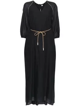 Peserico декорированное платье макси, синий