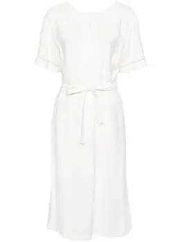Peserico декорированное платье миди, белый