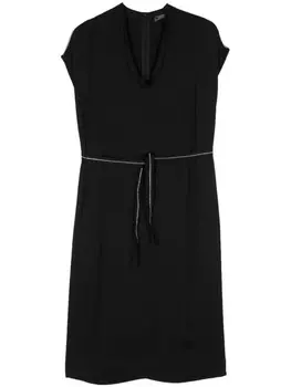 Peserico декорированное платье миди, черный