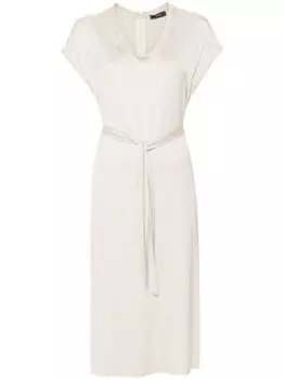 Peserico декорированное платье миди, нейтральный цвет