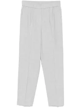 Peserico декорированные брюки, серый