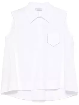 Peserico декорированный топ без рукавов, белый
