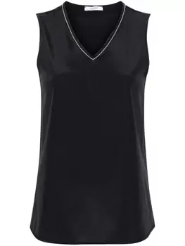 Peserico декорированный топ без рукавов, черный