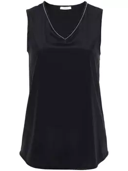 Peserico декорированный топ без рукавов, синий