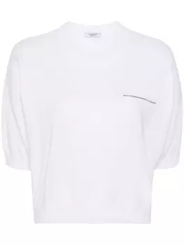 Peserico декорированный трикотажный топ, белый