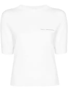 Peserico декорированный трикотажный топ, белый