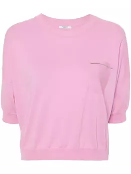 Peserico декорированный трикотажный топ, розовый