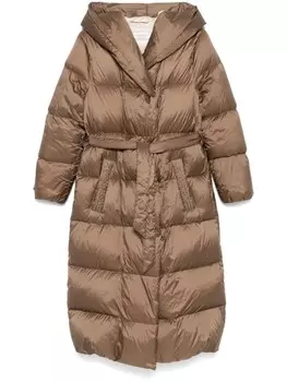 Peserico длинный пуховик, коричневый