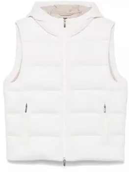 Peserico дутый жилет, белый