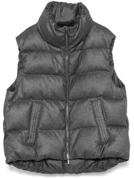 Peserico дутый жилет, серый