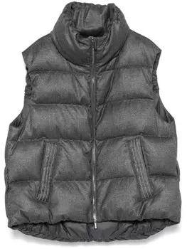 Peserico дутый жилет, серый