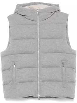Peserico дутый жилет, серый
