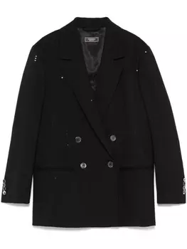 Peserico двубортный блейзер, черный