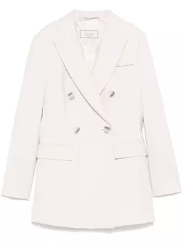 Peserico двубортный твиловый пиджак, серый