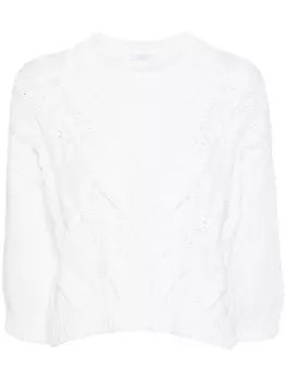Peserico джемпер фактурной вязки, белый