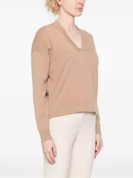 Peserico джемпер с эффектом металлик, коричневый