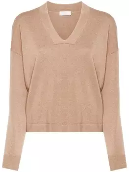 Peserico джемпер с эффектом металлик, нейтральный цвет