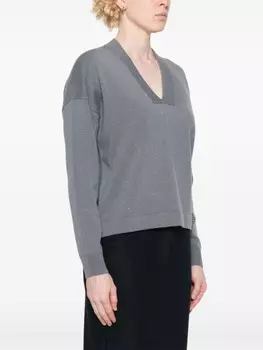 Peserico джемпер с эффектом металлик, синий