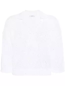 Peserico джемпер с пайетками, белый