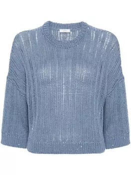 Peserico джемпер с пайетками, синий