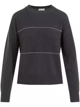 Peserico джемпер с панелями, серый