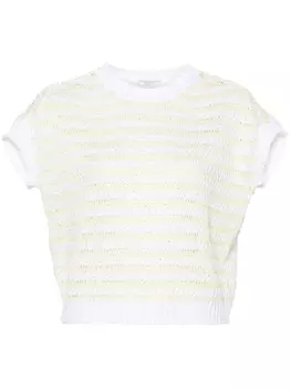 Peserico джемпер в полоску, белый