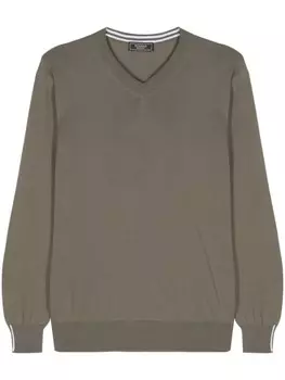 Peserico джемпер в рубчик, зеленый