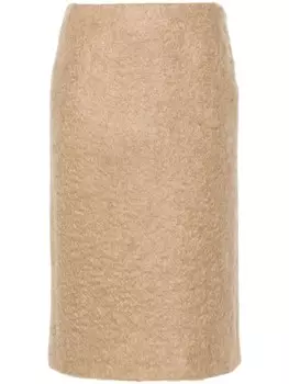 Peserico фактурная юбка миди, серый