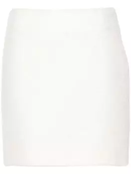 Peserico фактурная юбка мини, серый