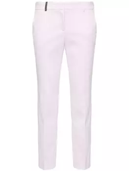 Peserico фактурные брюки строгого кроя, фиолетовый