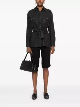 Peserico фланелевая рубашка, серый