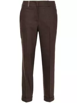 Peserico фланелевые брюки, коричневый