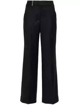 Peserico фланелевые брюки с люрексом, синий