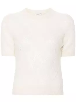 Peserico футболка рыхлой вязки, белый