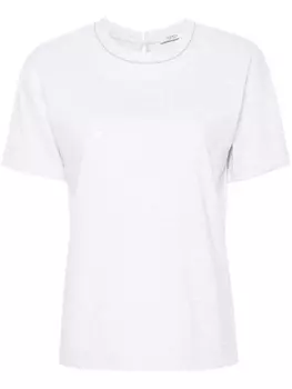 Peserico футболка с бисером, серый