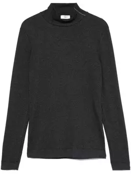 Peserico футболка с бисером, серый