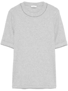 Peserico футболка с бисером, серый
