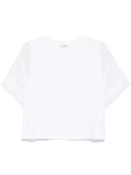 Peserico футболка с декором из органзы, белый