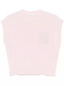 Peserico футболка с декором Punto Luce, розовый