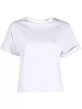 Peserico футболка с контрастной отделкой, серый