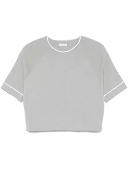 Peserico футболка с контрастной отделкой, серый