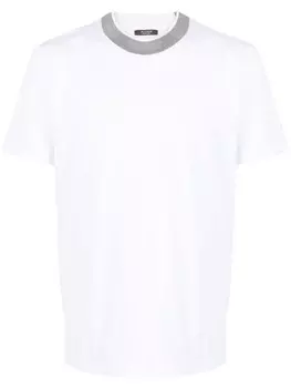 Peserico футболка с контрастным воротником, белый