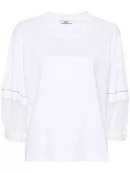 Peserico футболка с кружевом, белый