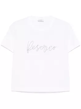 Peserico футболка с вышитым логотипом, белый