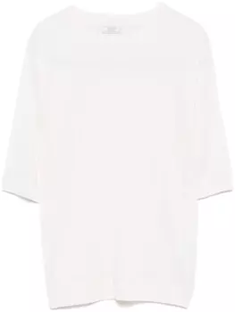 Peserico футболка тонкой вязки в полоску, нейтральный