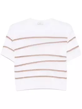 Peserico футболка в полоску, белый
