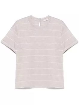 Peserico футболка в полоску, нейтральный