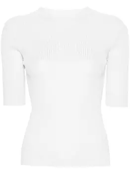 Peserico футболка в рубчик, белый