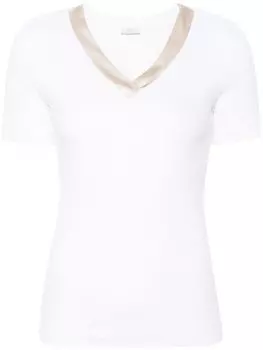 Peserico футболка в рубчик, белый